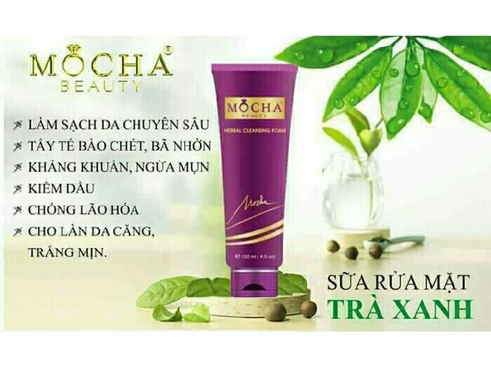 Kết quả hình ảnh cho sữa rá»a mặt trà xanh nha Äam mocha