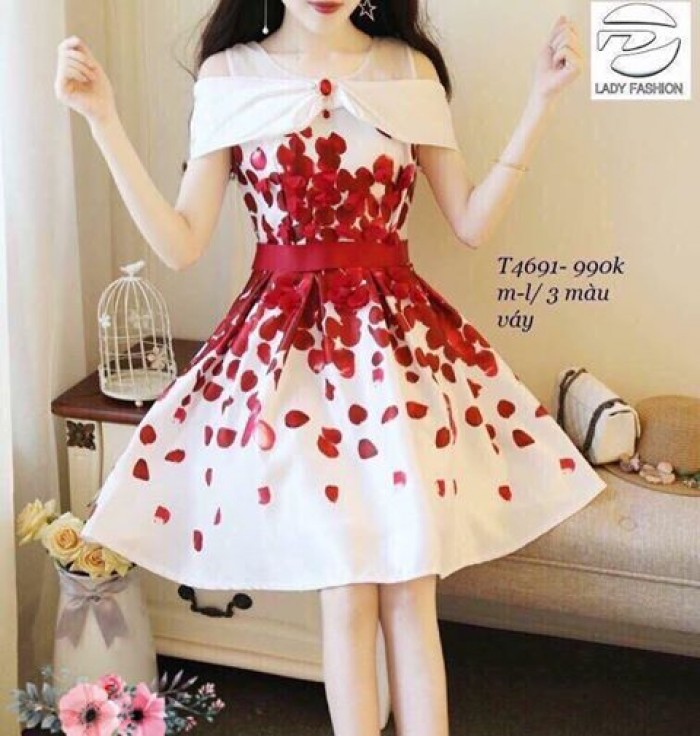 Váy dạ hội suông kết hoa 3D sang trọng | LAHAVA