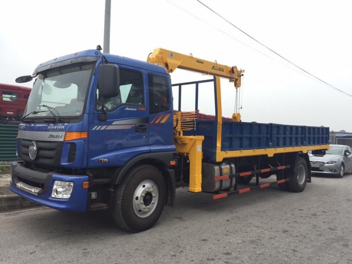 Xe cẩu tự hành Thaco Auman C160 gắn cẩu 5 tấn