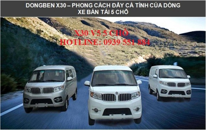 Xe tải dongben x30 v5 bán tải 5 chỗ 695 kg
