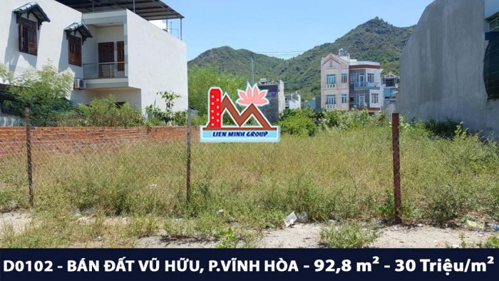 D0102 - Bán đất Vũ Hữu, Phường Vĩnh Hòa, TP.Nha Trang