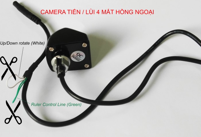 Camera Tiến Lùi 4 Mắt Hồng Ngoại Chip Ccd