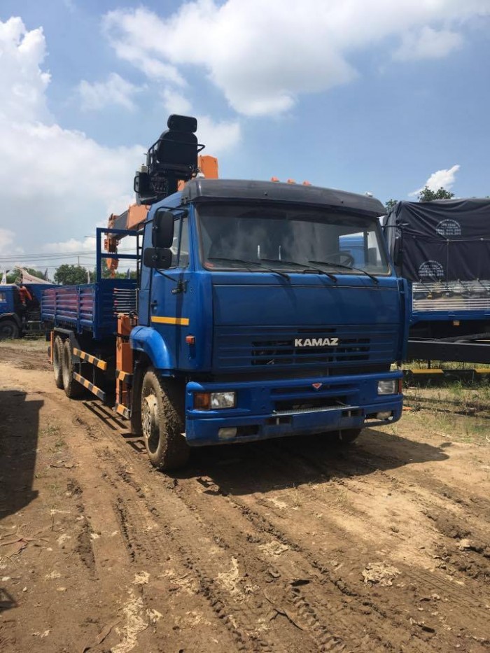 Xe Tải KAMAZ 6x4 Gắn Cẩu DiNEX Nhiêu Tấn Là Bạn Quyết Định!