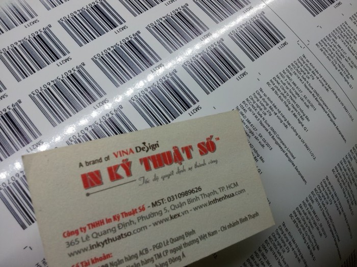 In tem nhãn mã vạch Barcode - In Kỹ Thuật Số Since 2006