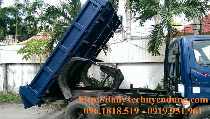 Xe ben hyundai tự đổ hd72 thùng đóng theo yêu cầu khách hàng