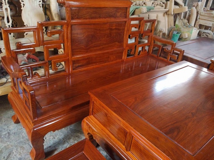 Bộ bàn ghế phòng khách kiểu sơn thủy gỗ hương đá4