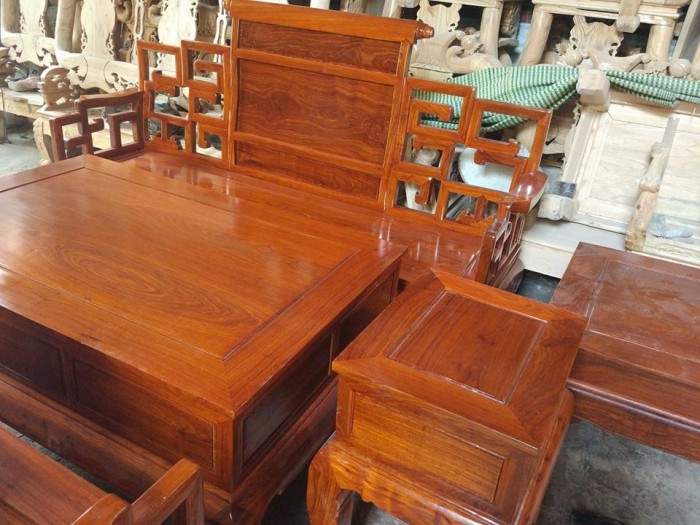 Bộ bàn ghế phòng khách kiểu sơn thủy gỗ hương đá5