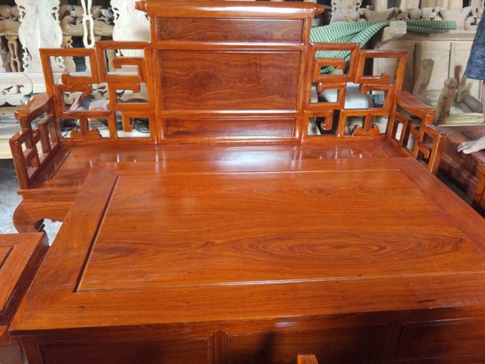 Bộ bàn ghế phòng khách kiểu sơn thủy gỗ hương đá10