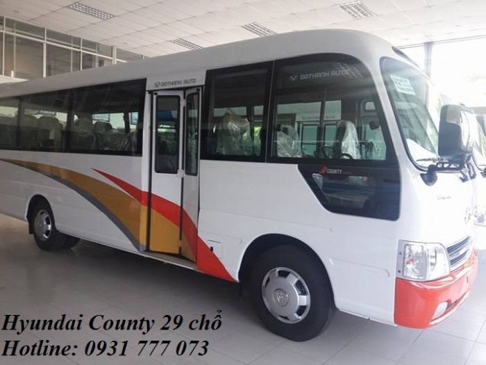 Xe Khách Hyundai County, vay trả trước 200 triệu, giao xe trong vòng 5 ngày