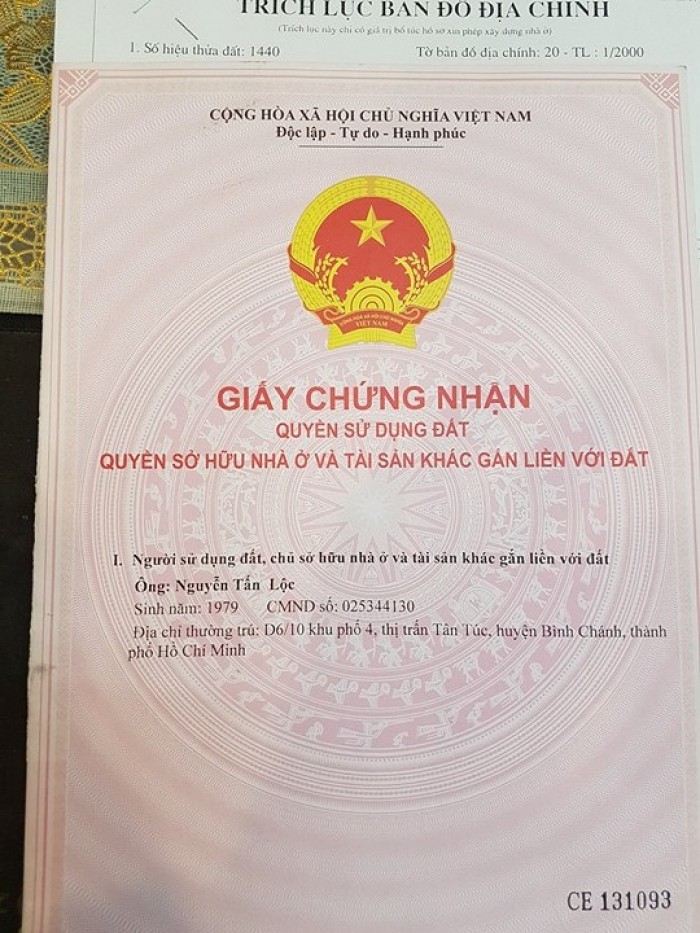 Bán nhà Chợ Hưng Long, Bình Chánh, Sổ Hồng Riêng