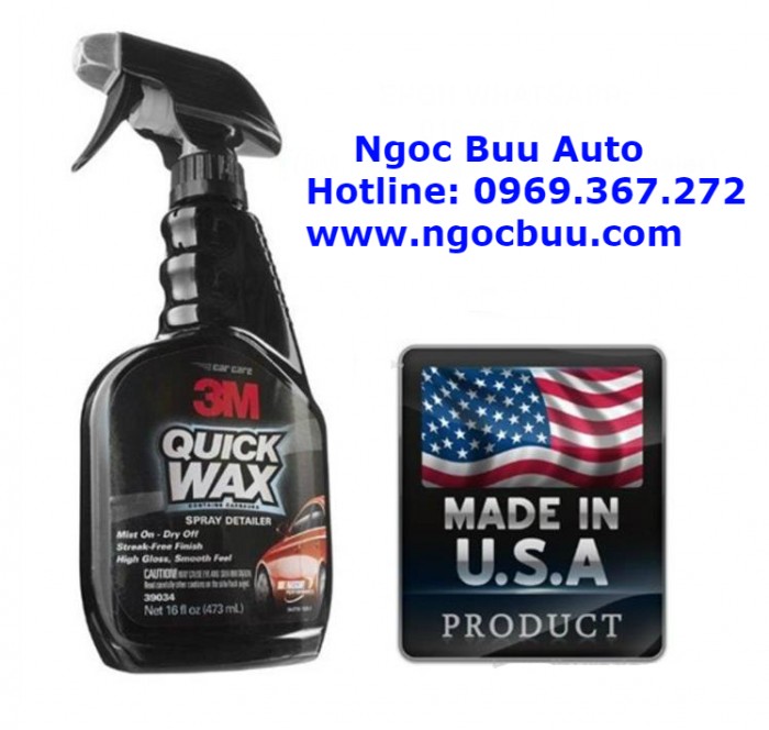 Chai Xịt Đánh Bóng Nhanh 3M Quick Wax 39034