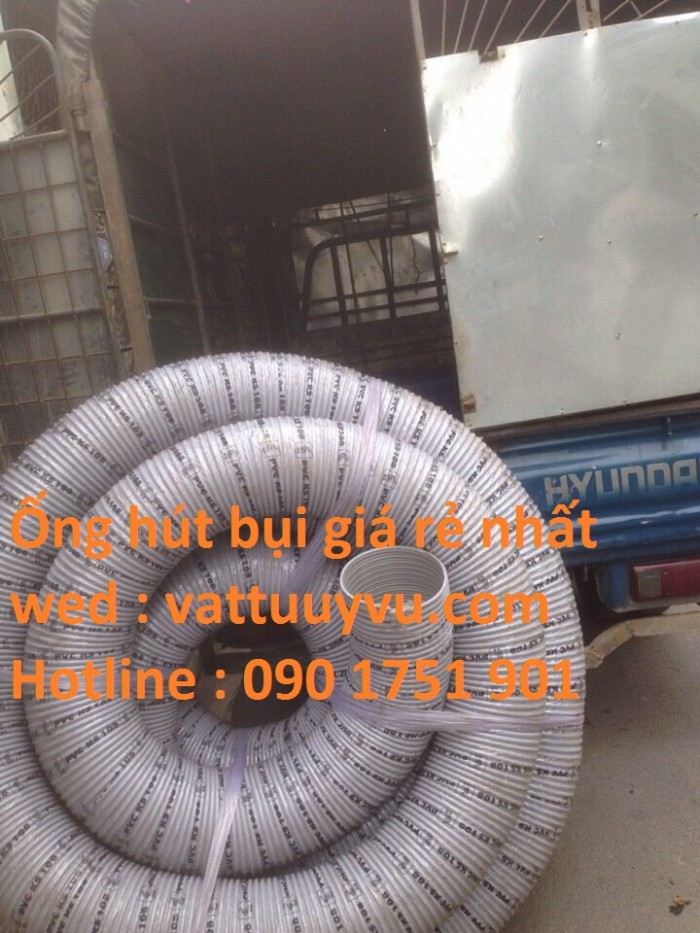 Ống hút bụi xoắn kẽm D90 - ống hút bụi gân nhựa Phi 90 giá rẻ tại Hà Nội