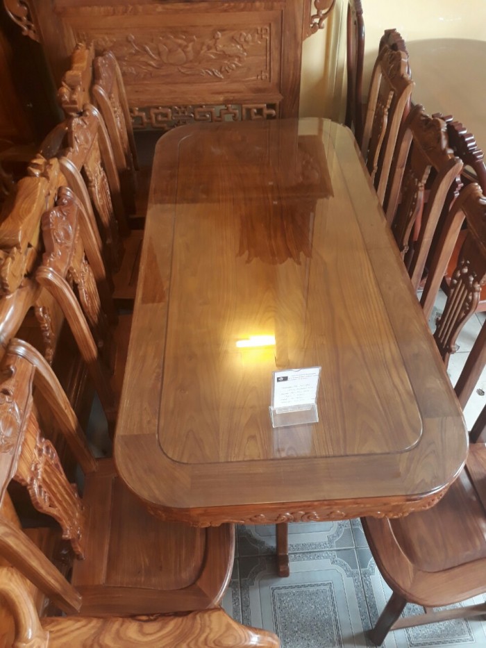 Bộ bàn ăn gỗ hương 8 ghế bàn hình chữ nhật-BBA110 Mới 100%, giá ...