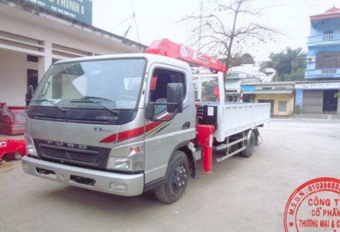 Bán Xe Fuso Center 7,5 Tấn Gắn Cẩu Unic 340 - 4 Khúc