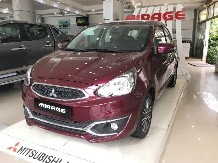 Mitsubishi Mirage CVT tự động màu đỏ rượu 2017 có bán trả góp giá tốt nhất miền Nam