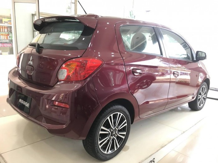 Mitsubishi Mirage CVT tự động màu đỏ rượu 2017 có bán trả góp giá tốt nhất miền Nam