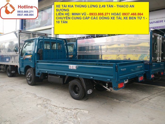 Long An Bán Xe Tải Kia 1T25 1T4 1T9 2T4 Kia Hàn Quốc, Đời Mới 2017, Giá Ưu Đãi