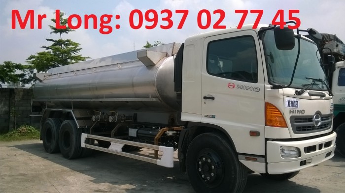 Xe bồn Hino 15 tấn chở dầu thực vật, xe bồn Hino 3 chân chở dầu thực vật , Xe tải chở dầu thực vật , Xe chở dầu cá , Xe bồn INOX chở sữa , xe HINO FL8JT7A bồn inox chở dầu ăn , xe chở dầu ăn 16 khối