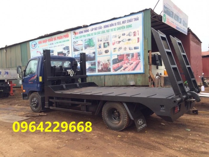 Xe nâng đầu chở máy gặt máy xúc Huyndai 2 chân
