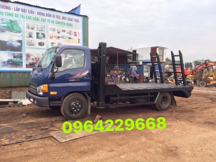 Xe nâng đầu chở máy gặt máy xúc Huyndai 2 chân