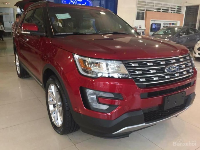 Ford Explorer 2.3L Ecoboost Limited màu đỏ, Giao xe ngay có Trả góp 90%