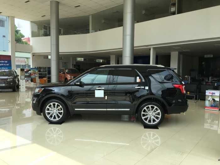 Bán Ford Explorer 2.3L Ecoboost Limited 2017, màu đen, trả góp 90% giao xe ngay