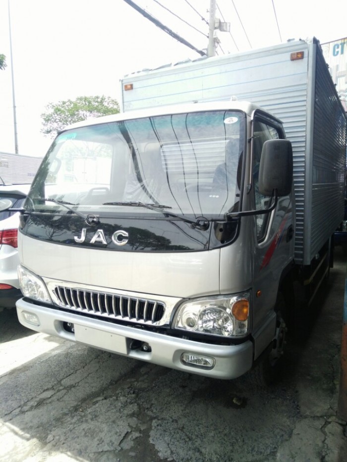 Bán xe tảo Jac 4t9 thùng 4m3 màu xám, vay cao toàn quốc, giá siêu rẻ