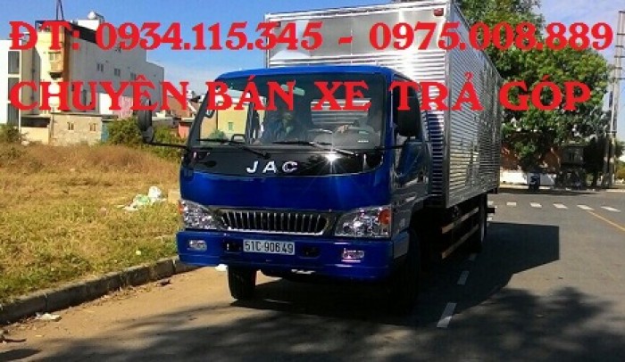 Bán xe tải JAC 3.45 tấn 3.5 tấn, Mua xe tải JAC 3T45 3T5 thùng bạt, thùng kín trả góp