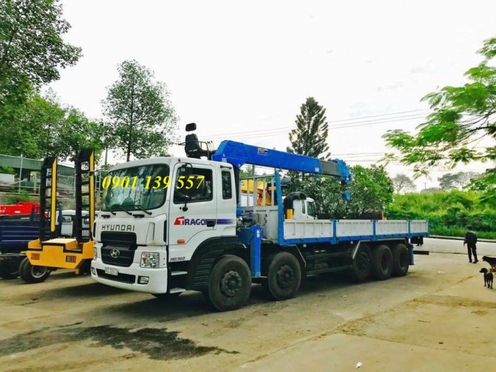Xe tải gắn cẩu hyundai HD360 giá thấp nhất miền nam, tặng tem trago.