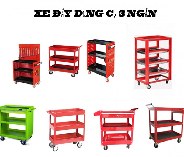 Xe đẩy dựng dụng cụ đồ nghề xe máy, cơ khí