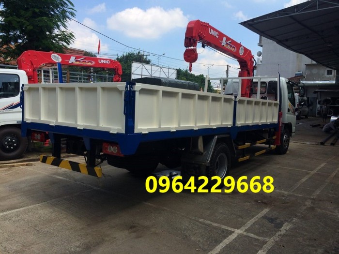 Xe Cẩu Tự Hành Thaco Olin700b Gắn Cẩu Unic370 3 Tấn 5 Đốt