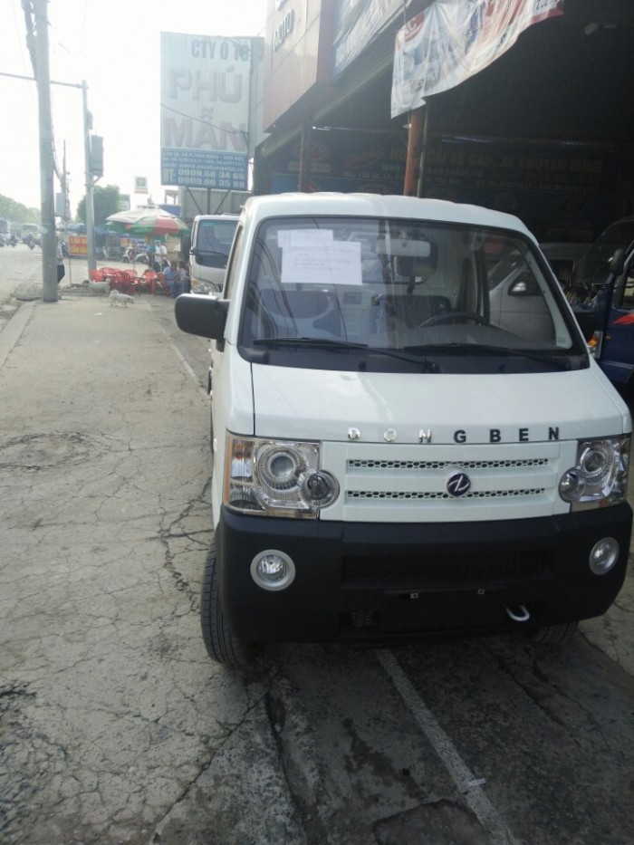Bán xe Dongben DB201 800kg, thùng lửng màu trắng