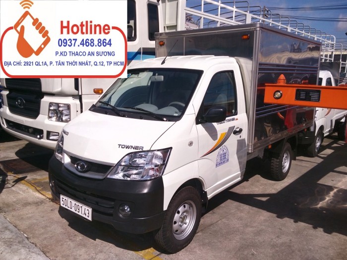 THACO AN SƯƠNG Xe tải THACO Towner990 tải trọng 990 KG Động cơ Suzuki Thích hợp lưu thông đường hẻm