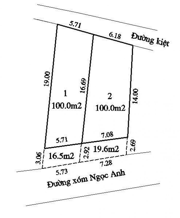 Bán lô đất 2 mặt tiền đường Ngọc Anh Cách Phạm Văn Đồng 400m