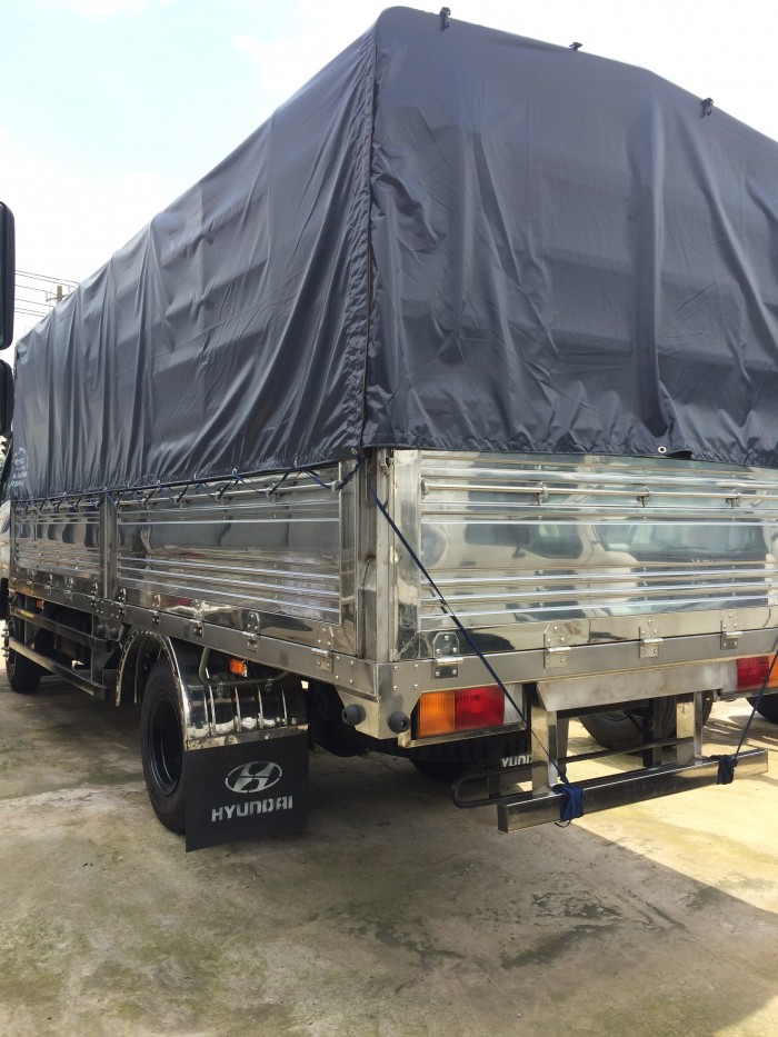 Xe tải hyundai hd99 thùng mui bạt inox mới