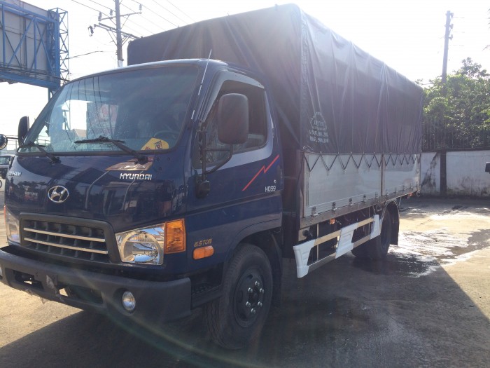 Xe tải hyundai hd99 thùng mui bạt inox bững nhôm mới 2017