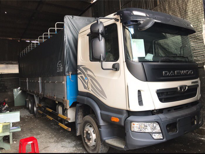 Xe tải daewoo 3 chân rút tải trong 15,5t mui bạt