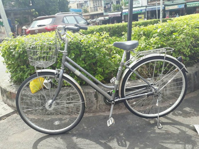 Xe đạp mini Nhật màu xám