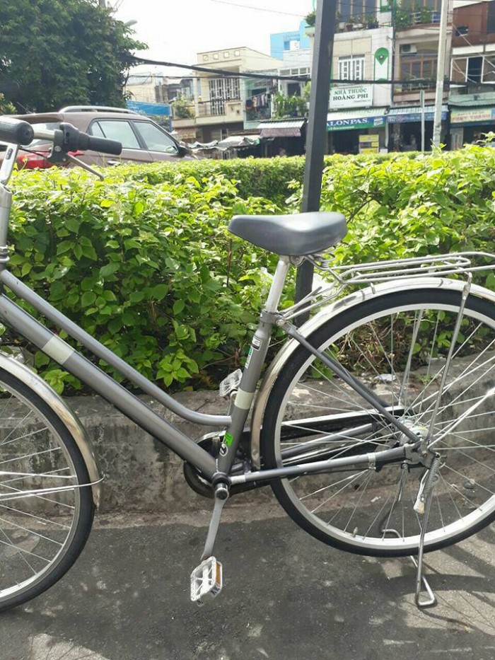 Xe đạp mini Nhật màu xám