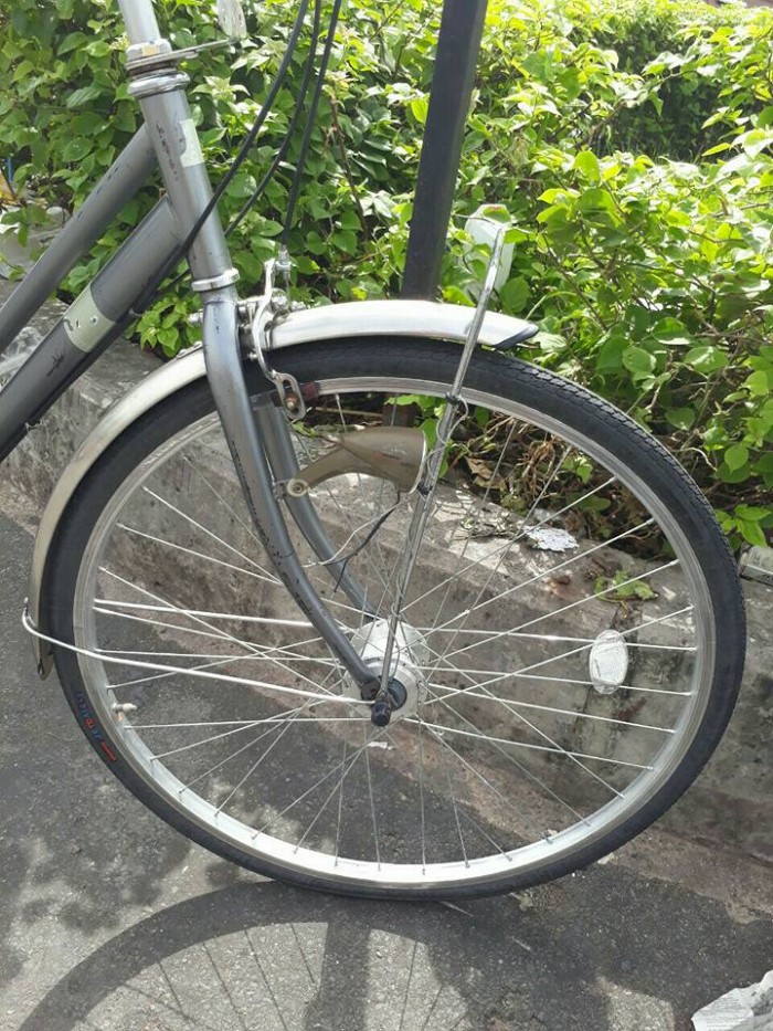 Xe đạp mini Nhật màu xám