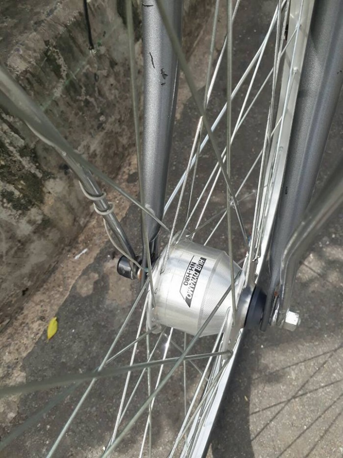 Xe đạp mini Nhật màu xám