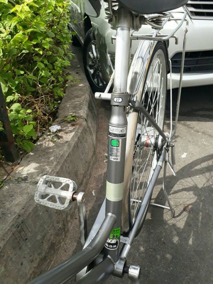 Xe đạp mini Nhật màu xám