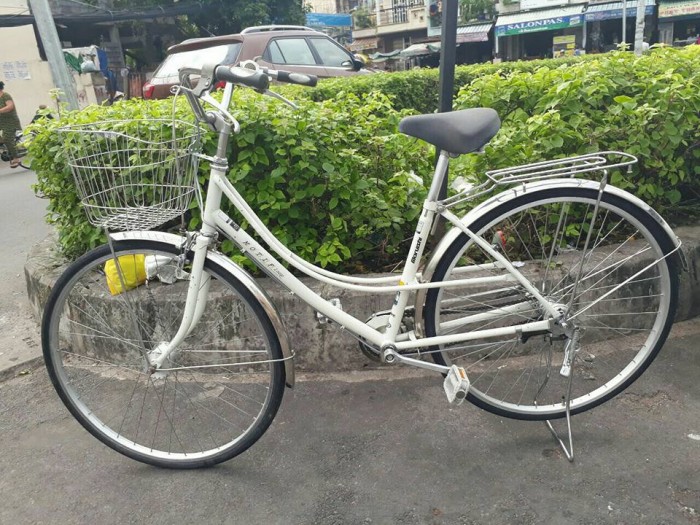 Xe đạp mini Nhật màu trắng