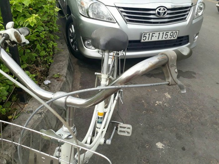 Xe đạp mini Nhật màu trắng