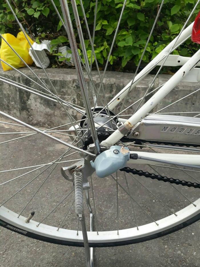 Xe đạp mini Nhật màu trắng