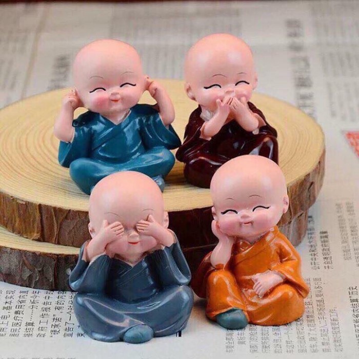 Bộ tượng 4 chú tiểu tam không và suy ngẫm - Tuanphong.vn