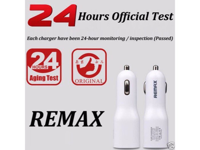 Cốc sạc xe hơi 2 cổng USB Remax