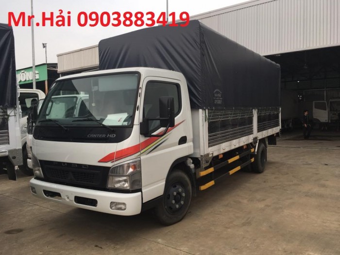 Xe tải FUSO Canter tải trọng 4.5t thùng mui bạt