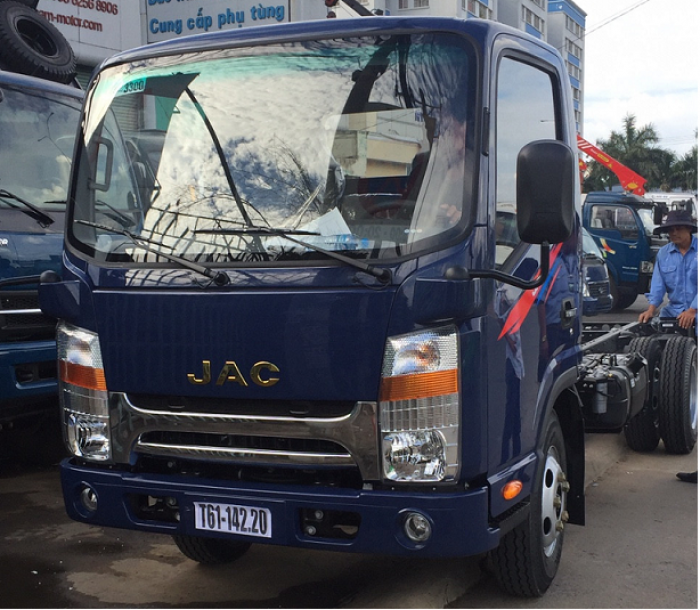 Xe tải Jac 3t45 đầu vuông máy cn Isuzu thùng 4.3m giá trả góp tốt nhất, giao xe ngay