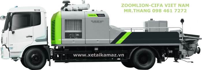 Xe Bơm Tự Hành Zoomlion-Cifa 100 M3/H, áp 18 MPA